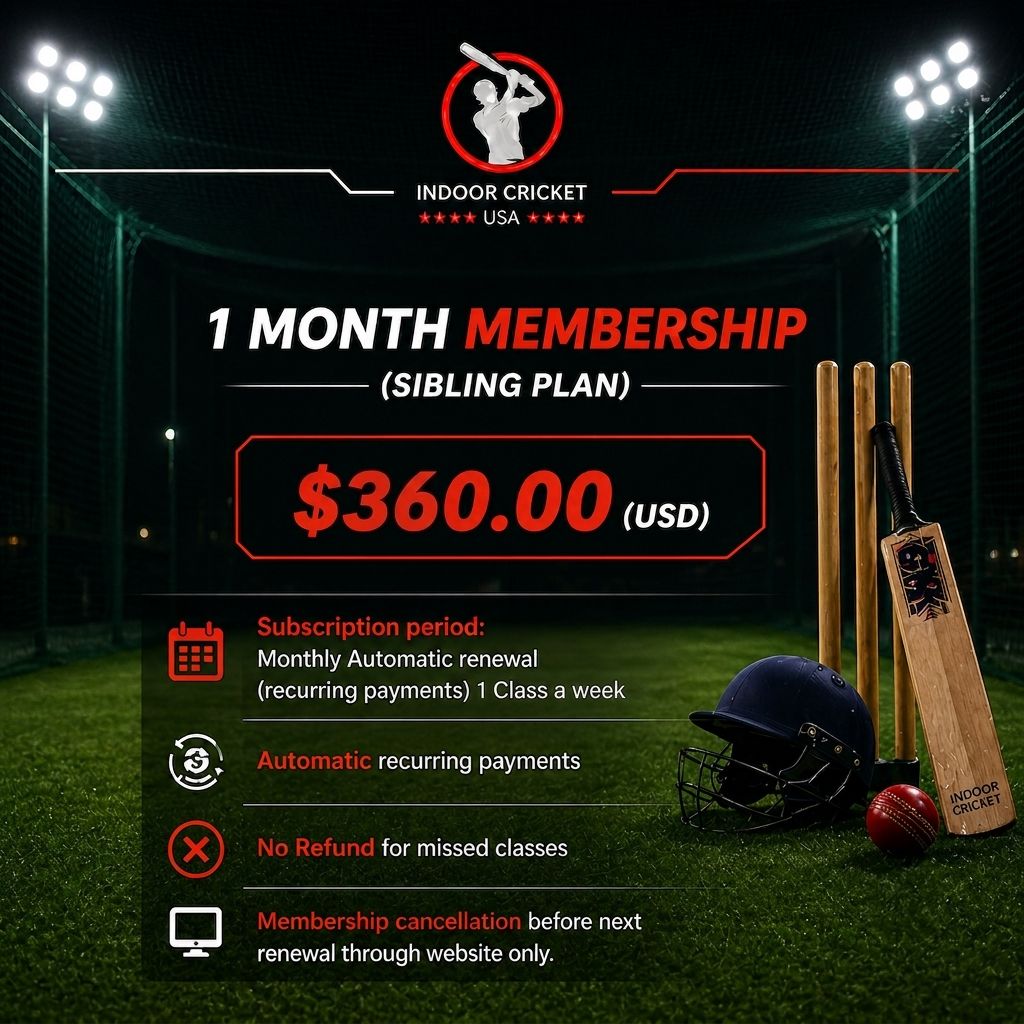 1 Month Membership (Sibling Plan) 1 Class per week