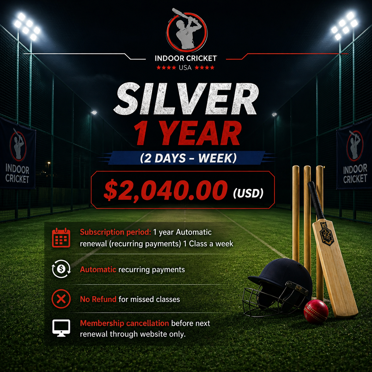 Silver Membership - 1 Year (2 days - week)