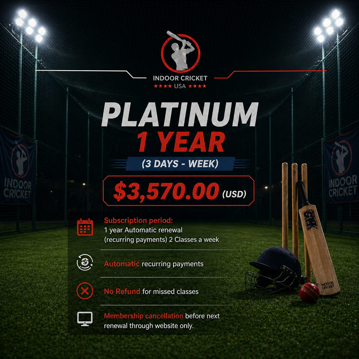 Platinum Membership - 1 Year (3 days - week)